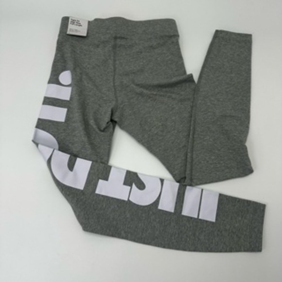Nike Just Do It High Rise Full Length Leggings Grey Womens Size S - Picture 2 of 11